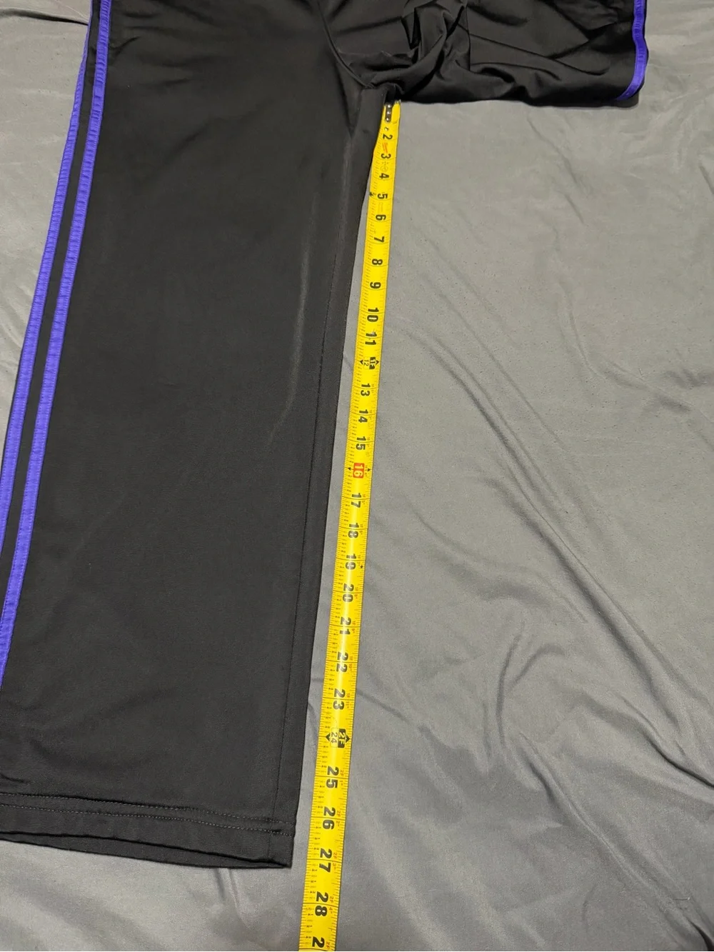 Size M adidas Track Pants Y2K Black Purple Striped